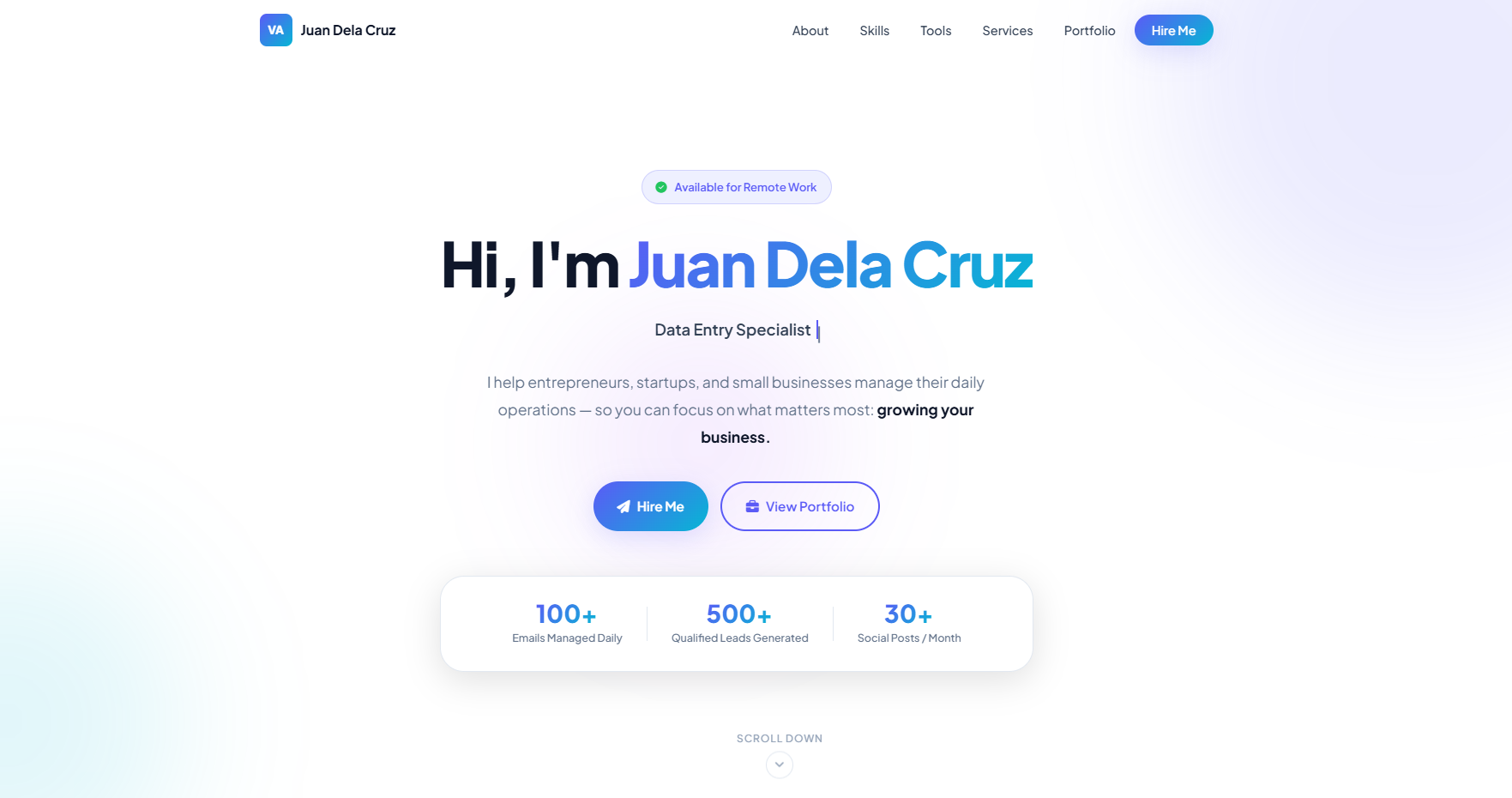 Juan Dela Cruz Portfolio